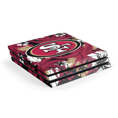 NFL San Francisco 49ers Tropical Print PS4 Pro Console Skin